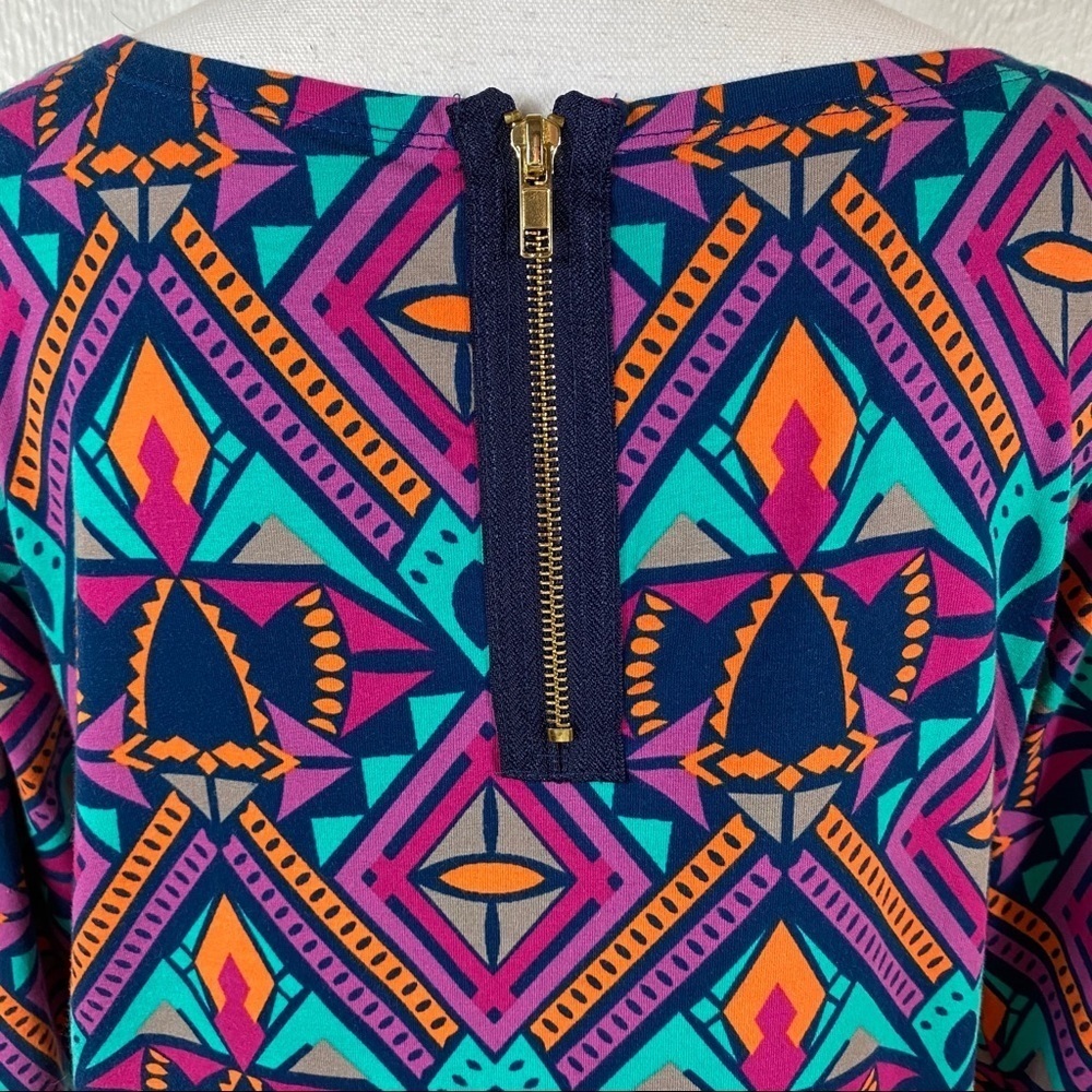 All For Color Geometric Print Blouse Small - Picture 7 of 11